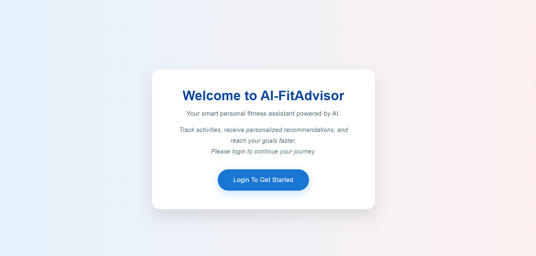 ai-fitness advisor